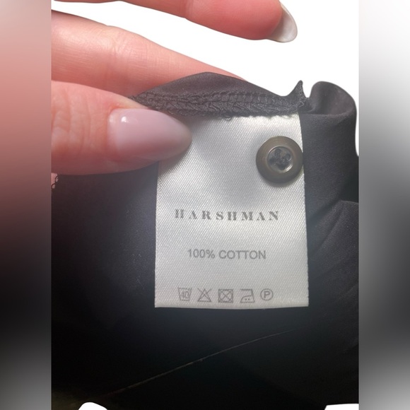 Harshman Black Cotton Button Down Tunic Dress 3X NWT - Picture 6 of 6